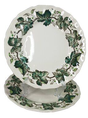 Johnson Brothers Vintage Ivys and Berries 2 Dinner Plates England Vintage